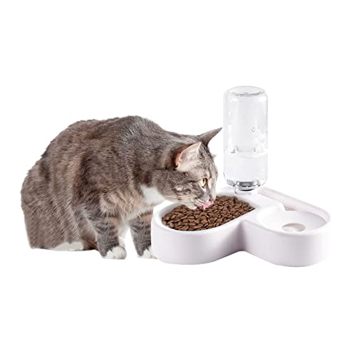 Corlidea Creative Pet Supplies Pet Bowl Corner Double Bowl Automatischer Trinknapf Multifunktionaler Katzennapf Rechtwinkliger Napf Hunde Fahrradanhänger Buggy