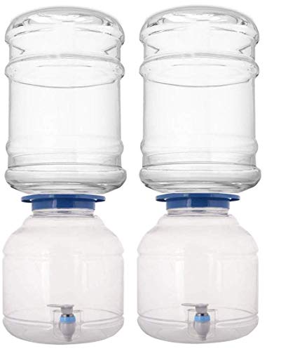 Image of Plastic Water Cane /Bottle With Water Dispenser, Water Bottle /Can:20L, Water Dispenser:8.5L, Set Of 2, Transparent, 28.5 liter