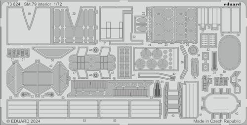 Photodecoupe SM.79 Interior 1/72 Eduard pour corriger le cockpit Italeri