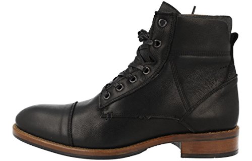 BULLBOXER Herren Stiefel 306K85508,Männer Boots,Lederstiefel,Schnürstiefel,Combat,Chukka,Blockabsatz,Grey,EU 45
