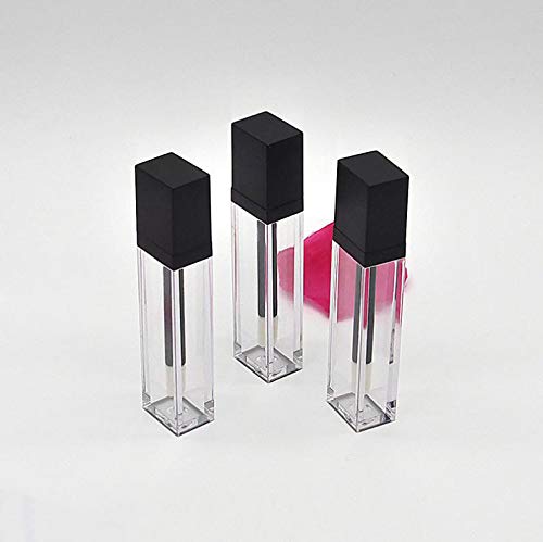 6Pcs 7ml Square Lip Gloss Tube Containers with Rubber Stopper and Wand Applicator Empty Refillable Clear Plastic Lipstick Tube Lip Balm Bottles Vials DIY Container Jar for Lipstick Samples Lip Oil - Image 6