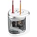 Electric Pencil Sharpener for Colored Pencils, Electric Pencil Sharpener, Suitable for All Pencils, Colouring Pencils, Wax Crayons & for Eye Liner Standard Size, Double Hole for Office School Use