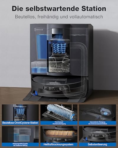 ECOVACS X12 OMNICYCLONE Care kit Saugroboter mit Wischfunktion 22.000 Pa – Ansicht 6