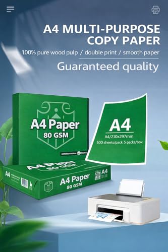 Image of A4 Paper 80 GSM, White, 500 Sheets, Pack of 2