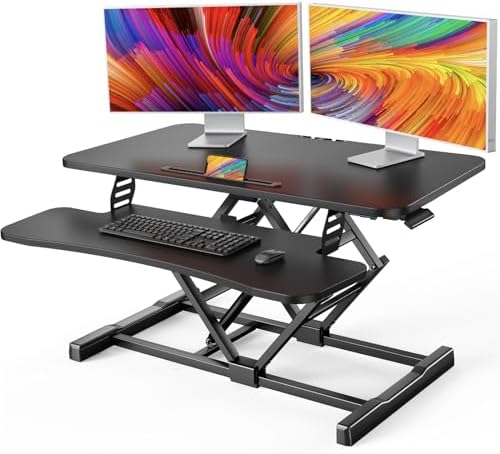 Mua Vari - VariDesk Essential 30 - Two-Tier Standing Desk Converter For Home Office Adjustable Sit Stand Desk With 11 Height Settings Standing Desk Riser For Monitor Accessories 30 Wide Black B07ws2ckxz