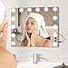 NUSVAN Vanity Mirror with Lights Lighted Makeup Mirror with Dimmable LED Bulbs,3 Color Lighting Modes,USB Charging Port Touch Control,Sturdy Metal Frame Design,White (50x40cm, 4.70)