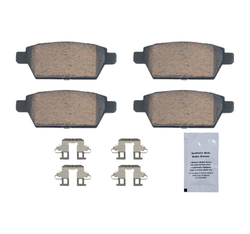 Image of HUSCH D1161 Rear Ceramic Brake Pads Kit Fit For Ford Fusion 2006-2012, For Lincoln MKZ 2007-2012, For Zephyr 2006, For Mazda 6 2006-2013, For Mercury Milan 2006-2011