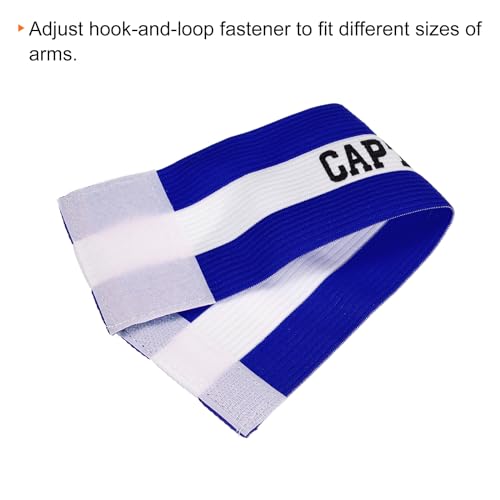 PATIKIL Captain\'s Armband, Elastic Arm Band for Soccer Team Adjustable Soccer Rugby Basketball Training, Blue