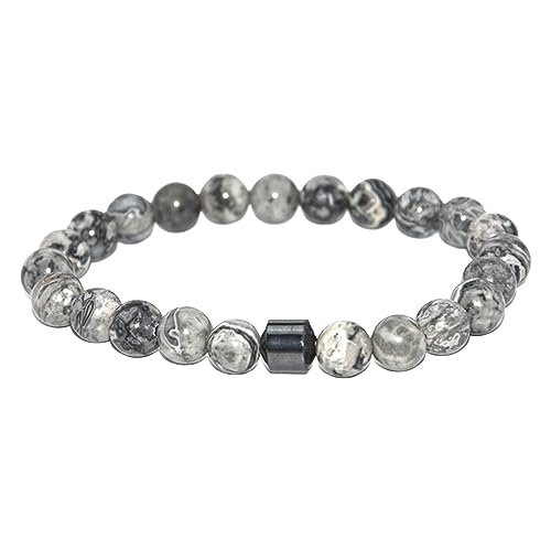 GGYTMQL Braccialetti Bracciale per Donne ansia in Perline Braccialetti Gioielli con Conversazione cristallina di Pietra Orecchini cardiaci...
