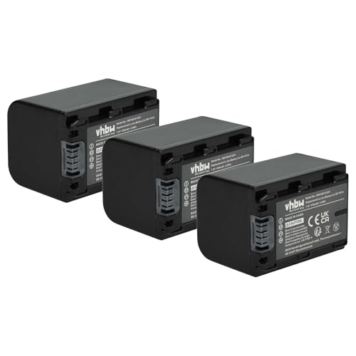 vhbw 3X batería Compatible con Sony Cybershot DSC HX200V cámara de vídeo (950 mAh, 7,2 V, Li Ion) con Chip
