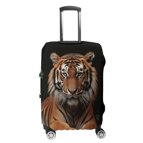 With Tiger And Paws Elastic Luggage Cover Suitcase Protector for 19-32 Inch Suitcases | Universal Stretchable Travel Bag Cover | Anti-Scratch, Washable with Zipper Closure XL4