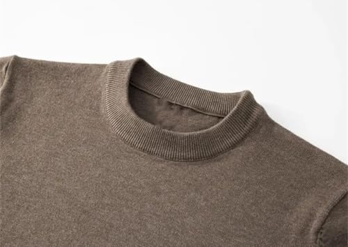 Men's Solid Color Casual Round Neck Simple Large Size Classic Lazy Style Long Sleeve Sweater2