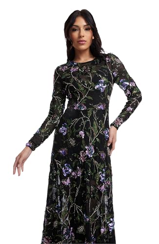 Image of Dress The Population Women's Ava Fit and Flare Maxi Dress