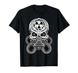 Photo Gallery teschio in maschera gas bio-hazard halloween alien graphic maglietta Photo Gallery teschio in maschera gas bio-hazard halloween alien graphic maglietta
