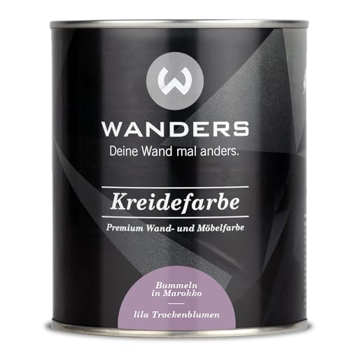 Wanders Shabby Chic Kreidefarbe 750 ml - Lila Trockenblume/Blasses Lila - Küchenmöbellack und Möbelfarbe ohne Schleifen. Chalk Paint, für Holz & mehr. Hohe Deckkraft, schnell trocknend