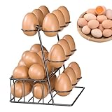 MFYOUPK Eier Halter | Metall Frischeier Ständer für Küchentheke,Großes Fassungsvermögen...