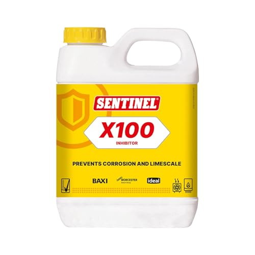 LavaTap Sentinel X100 Central Heating Inhibitor 1 Litre Radiator Inhibitor Rust Prevention Corrosion Protection Central Heating Cleaner pH Neutral Treats 100 litres
