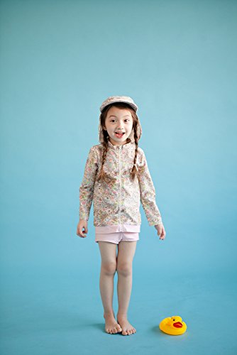 Image of VAENAIT BABY Girls Rash Guard Swimsuit UPF 50+ Long Sleeve Toddler Bathing Suit Ribbon Stawberry Floral Fruit for 2~8Years