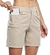 WILLIT Damen Shorts Wandern Cargo Golf Shorts Wanderhose Outdoor Sommer Shorts Leichte Schnelltrocknend Atmungsaktiv mit Taschen Wasserdicht Khaki S