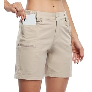 Willit Women’s Shorts Hiking Cargo Golf Shorts Outdoor Summer Stretch Shorts with Pockets Water Resistant