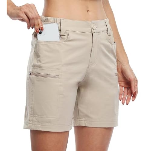 Willit Women’s Shorts Hiking Cargo Golf Shorts Outdoor Summer Stretch Shorts with Pockets Water Resistant