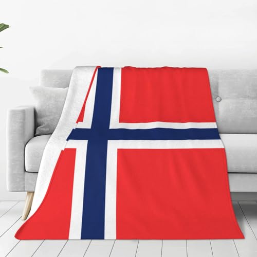 Couverture flanelle ultra douce drapeau norvégien de luxe - 2