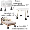 Amazon.com: Ryehaliligear 4-Pack 3 Inch Bed Risers, Furniture Risers ...