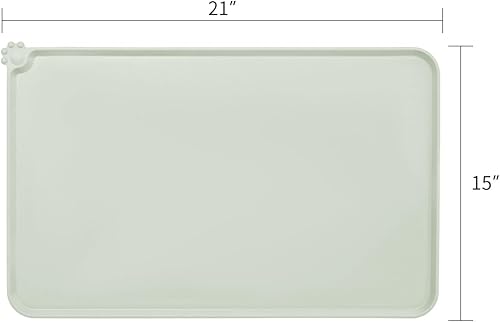 Miniatura 4 de AUDWUD - Tapete de silicona, impermeable y antideslizante para alimentos de perros y gatos, para tazón de mascotas