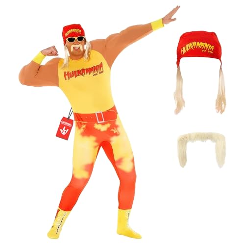 Morph Hulk Hogan Costume, Hulk Hogan Costume Adult, WWE Hulk Hoga...
