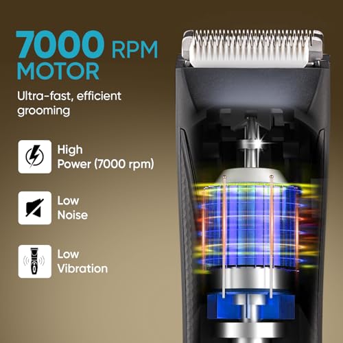 VEGA Cleanball Full Body Trimmer for Men|Private Parts,Pubic Hair, Balls,Manscaping, Body Multi-Purpose|IPX5 Waterproof|No Nicks or Cuts|90 Min Non-Stop Runtime with LED Flashlight|Fast Charge VHTH-33