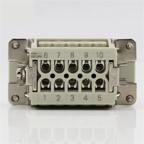 Conector resistente de 10 núcleos HDC-HE-010 macho de aviación 16A 500V 4
