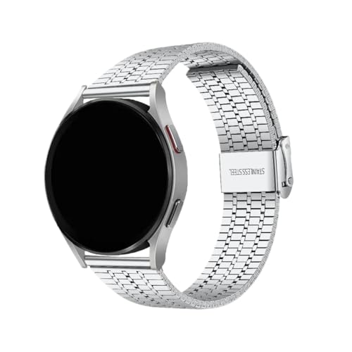 ɓKSamsung Galaxy Watch 7/6/5/4/6 Classic 20mm/22mmɓKXeXX`[EHb`Xgbv(Silver,20mm)