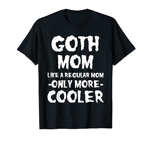 Goth Mom Mommy Funny Halloween Party t-shirt, Preto, S