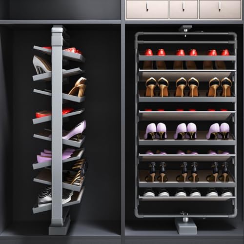 Étagère à chaussures rotative 360 à six niveaux réglables - 8