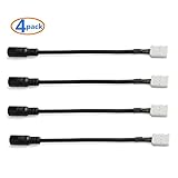 SoundOriginal 5050 LED Light Strip DC Power Connector - Strip to DC - 5050 to Transformer DC Jack - Connector of Single Color LED Strip Light Connector Strip to Power Adaptor (4pcs/pack)