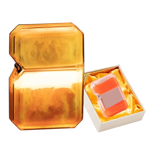 OHQPQWQD Windproof Torch Lighter, Luminous Quicksand Lighter, Butane Gas Lighter, Portable Lighter, Suitable for Men and Women Gifts(E)