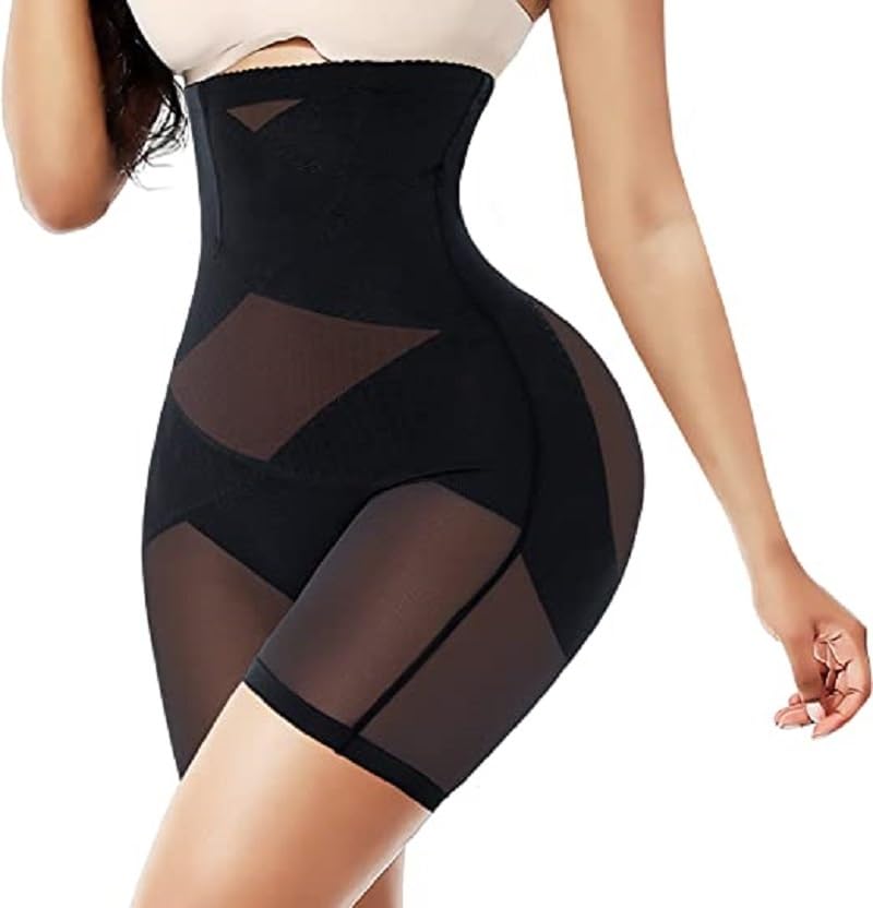 High-Waisted Belly Lifting HIPS Corset Pants Postpartum Flat Angle one-Piece Belly Pants Beauty Leg Tunic Pants Lady Black-image-15