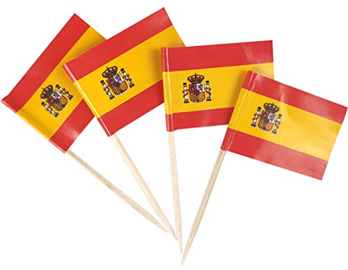 Drapeaux Espagne pour cupcakes finis les buffets tristes lot de 200