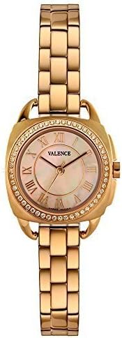 Valence VC-024C Rose Gold Tone Mother of Pearl Dial Roman Numeral Analog Display Women’s Fashion Watches