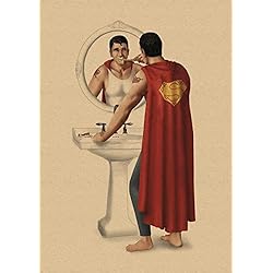 vlandho Marvel Superhero Batman Toilet Funny Poster Wall Art Posters Retro Kraft Paper Prints Imágenes De Pared Para Decoración De Baño 42X30Cm 18