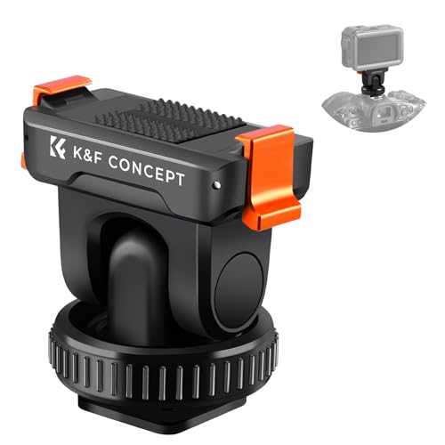 K&F CONCEPT Cold Shoe Action Kamera Magnetische Schnellspanner-Adapterhalterung, Stativhalterung für DJI Osmo Action 5 Pro Adapterhalterung mit 1/4“ Schraubenloch für Osmo Action 3/4 Kamera Zubehör