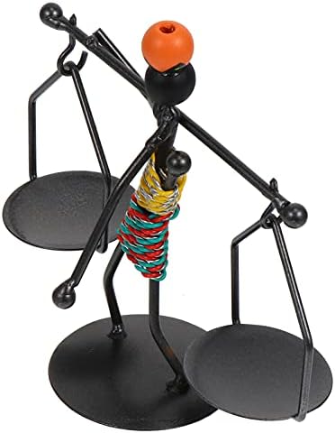 ibasenice Lady Figurine Candle Holder African Figures Sculpture Iron Tea Light Holders Vintage Candlestic Stand Tribal Lady Figurine Statue for Indoor Outdoor