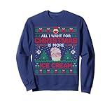 All I Want Is Ice Cream Christmas Pajama Party Sweatshirt