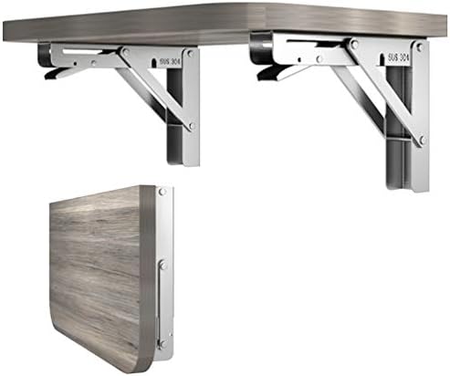 2PCS 10 Inch Length Stainless Steel Triangle Folding Angle Bracket Adjustable Wall Mounted Durable Bearing Shelf Bracket DIY Home Table Bench image 5