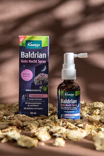 Kneipp Baldrian Gute Nacht Spray - mit Cannabis Sativa Öl - Orangen-Geschmack - 30ml