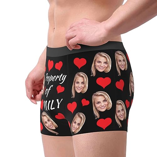 Custom Boxers for Men Boyfriend Father Husband, Personalized Funny Face Boxers for Birthday Valentine's Day Gifts for Him4