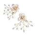 Casualfashion 1 Pair Bridal Wedding Crystal Beads Flower Shoe Clips Rhinestone Shoe Buckles Accessories for Women