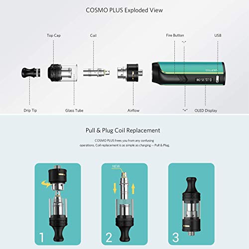 Kit Cosmo Plus Vaptio Silver solution vape sans fuite - 2