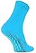 Rainbow Socks - Donna Uomo Colorate Calze Antiscivolo ABS di Cotone - 1 Paia - Turchese - Tamaño 42-43