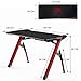 immagine 2soges 120 * 60 Gaming Desk Computer Desk Computer Gamer PRO Tavoli con luci a LED Ergonomico PC Desk con Grande Mouse Pad,ST-R3-BK-N